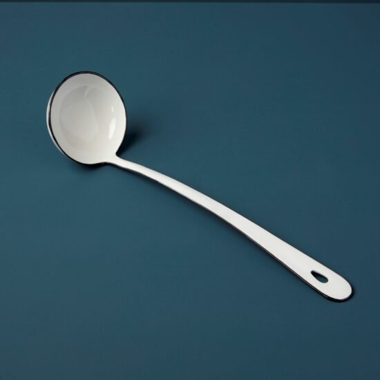 Harlow White Enamel Ladle