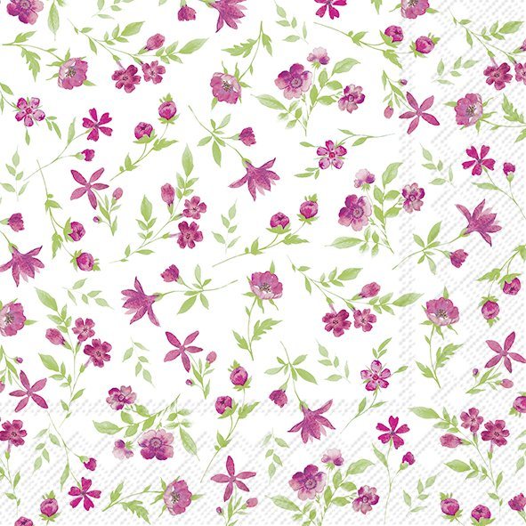 IHR Napkins Happy Flowers Pink