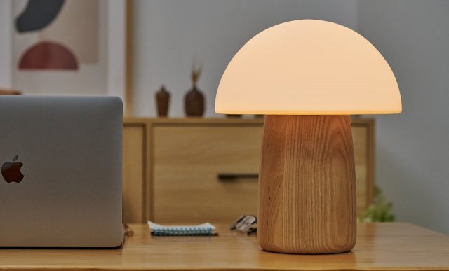 Gingko Ginigko Large Alice Mushroom Lamp White Ash