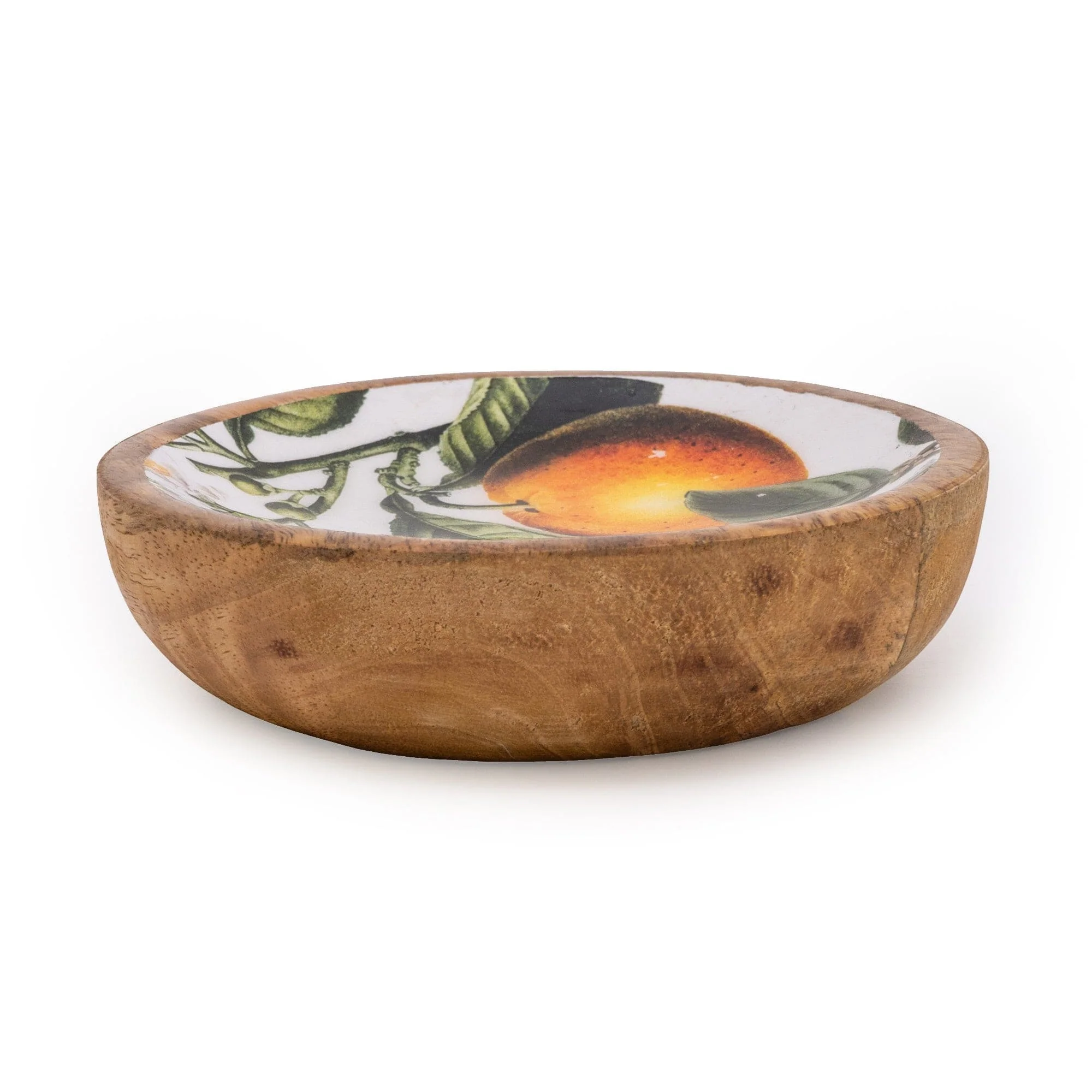 Handcrafted Small Orange Blossom Mango Wooden Dish