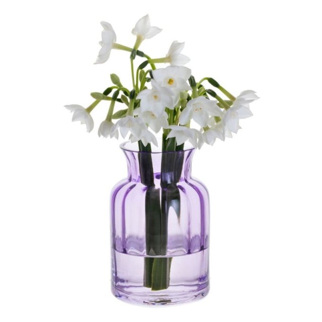 Dartington Crystal Jones Small Vase - Fondant Pink