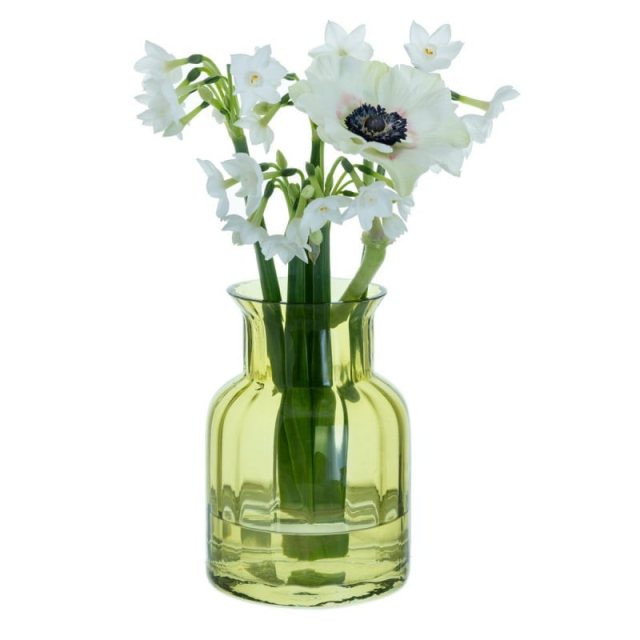 Dartington Crystal Jones Medium Vase - Citrus Green
