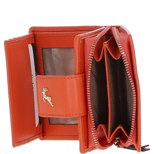 Ashwood Leather RFID Purse with Zip and Stud Closure Orange X 30 Portmeirion Online