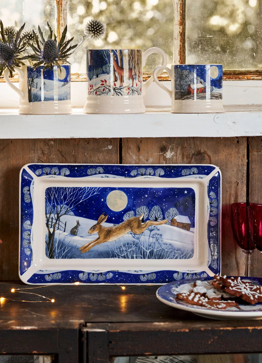 Emma Bridgewater Midnight Hare Medium Oblong Plate | At