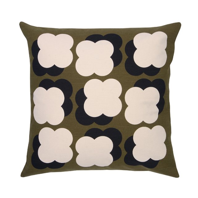 Orla Kiely Orla Kiely Cushion Shadowflower Dark Olive/Duck Egg