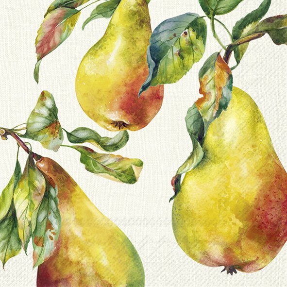 IHR Napkins Home Grown Pears Cream