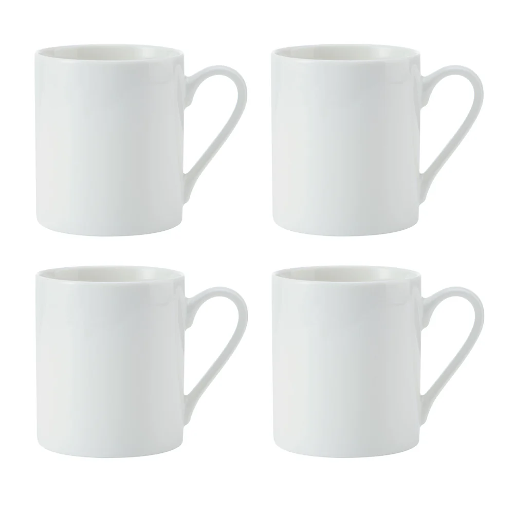 Mikasa Egret China Mugs Set of 4 White