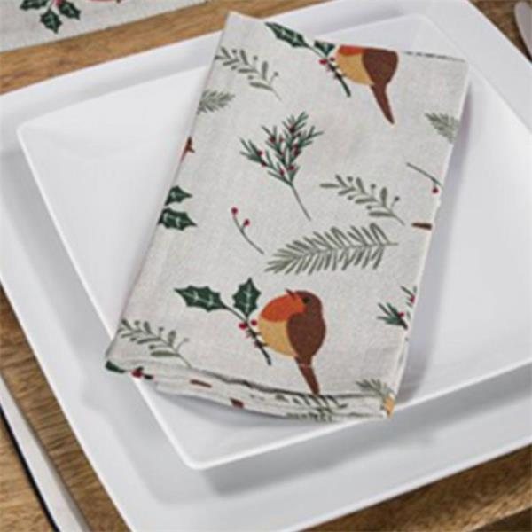 Premier Christmas Robin / Spot Napkins - Set of 4