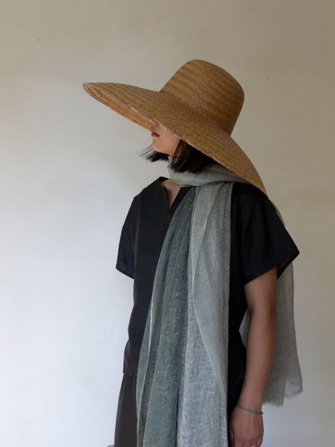 Oats & Rice Macaron Ombre Cashmere Scarf Sage