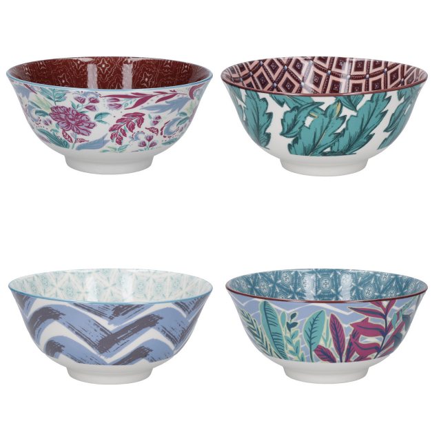 KitchenCraft Bowls Set of 4 'Vibrance' Design