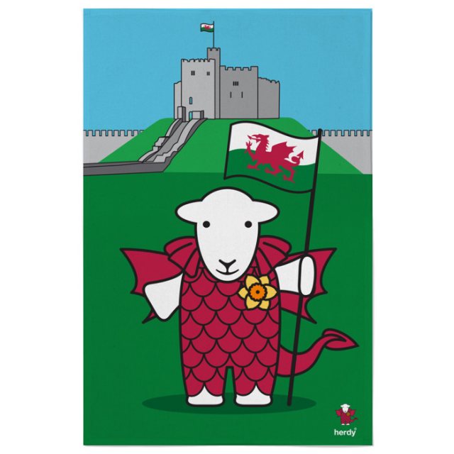 Herdy Welsh Tea Towel