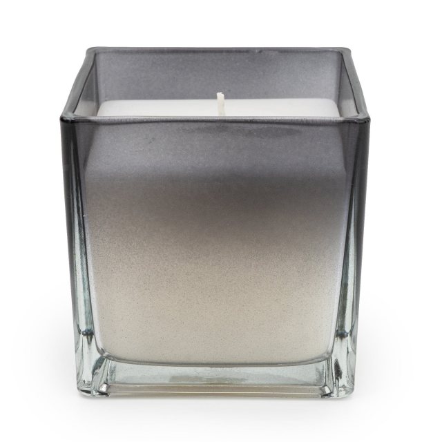 Ombre Medium Glass Candle Smokey Black - Bergamot & Oud