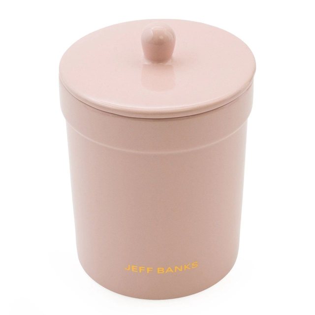 Jeff Banks Ceramic Jar Candle with Lid - Cabin in the Woods