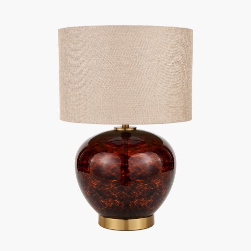 Pacific Lucien Tortoiseshell Glass Table Lamp