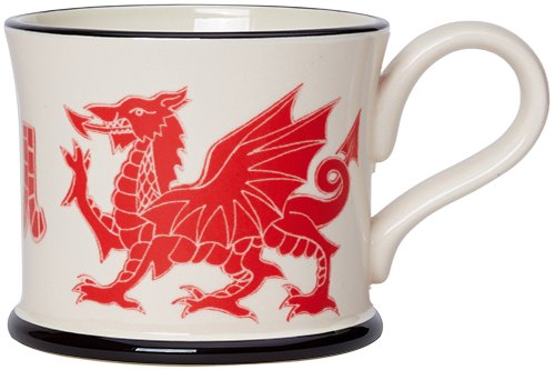 Moorland Pottery Cymru Ddraig Goch Mug