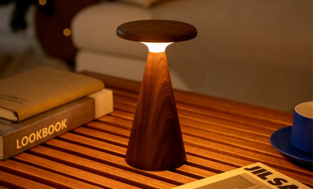 Gingko Sylva Table Lamp - Large Walnut