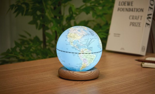 Gingko Atlas Globe Lamp - Mini Sky Blue