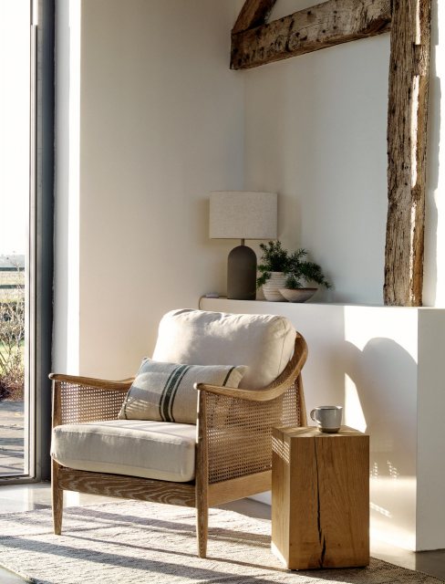 Rattan Armchair Oatmeal