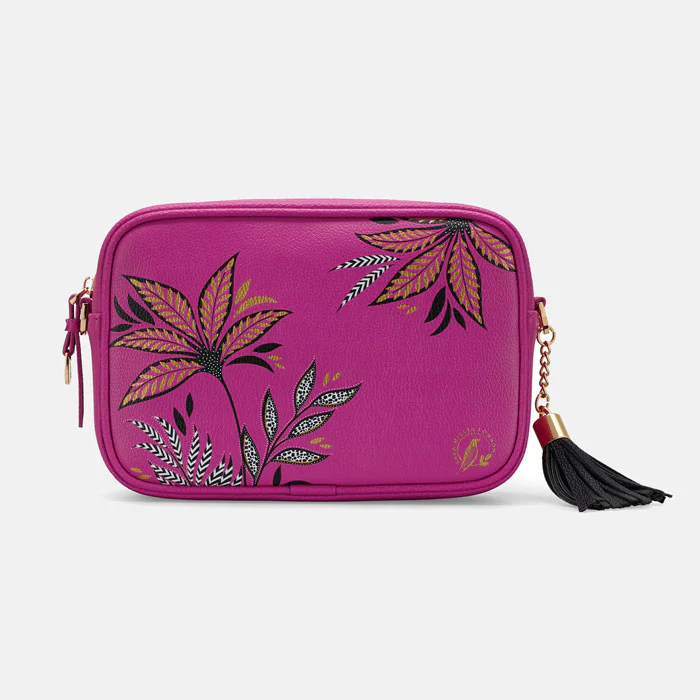 Sara Miller Camera Crossbody Bag - Pink Botanic