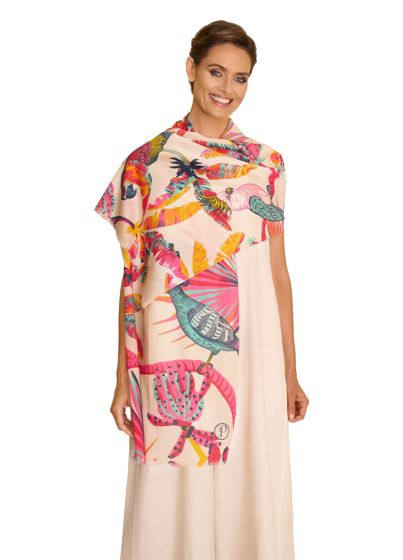 Powder Cotton Scarf - Tropical Paradise