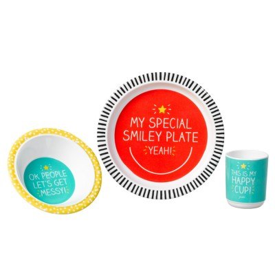 Yvonne Ellen Melamine Dinner Picnic Plates - Set of 4