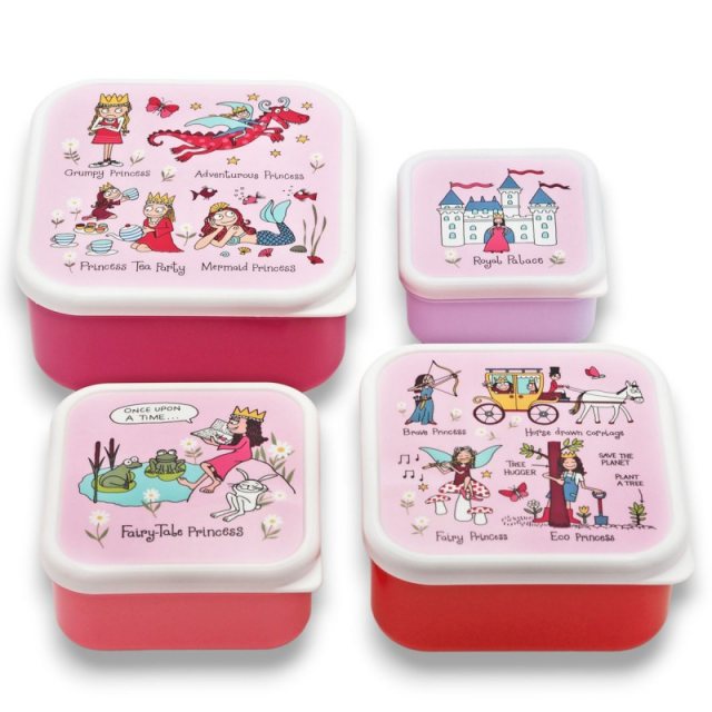 Tyrrell Katz Princess Snack Boxes - Set of 4