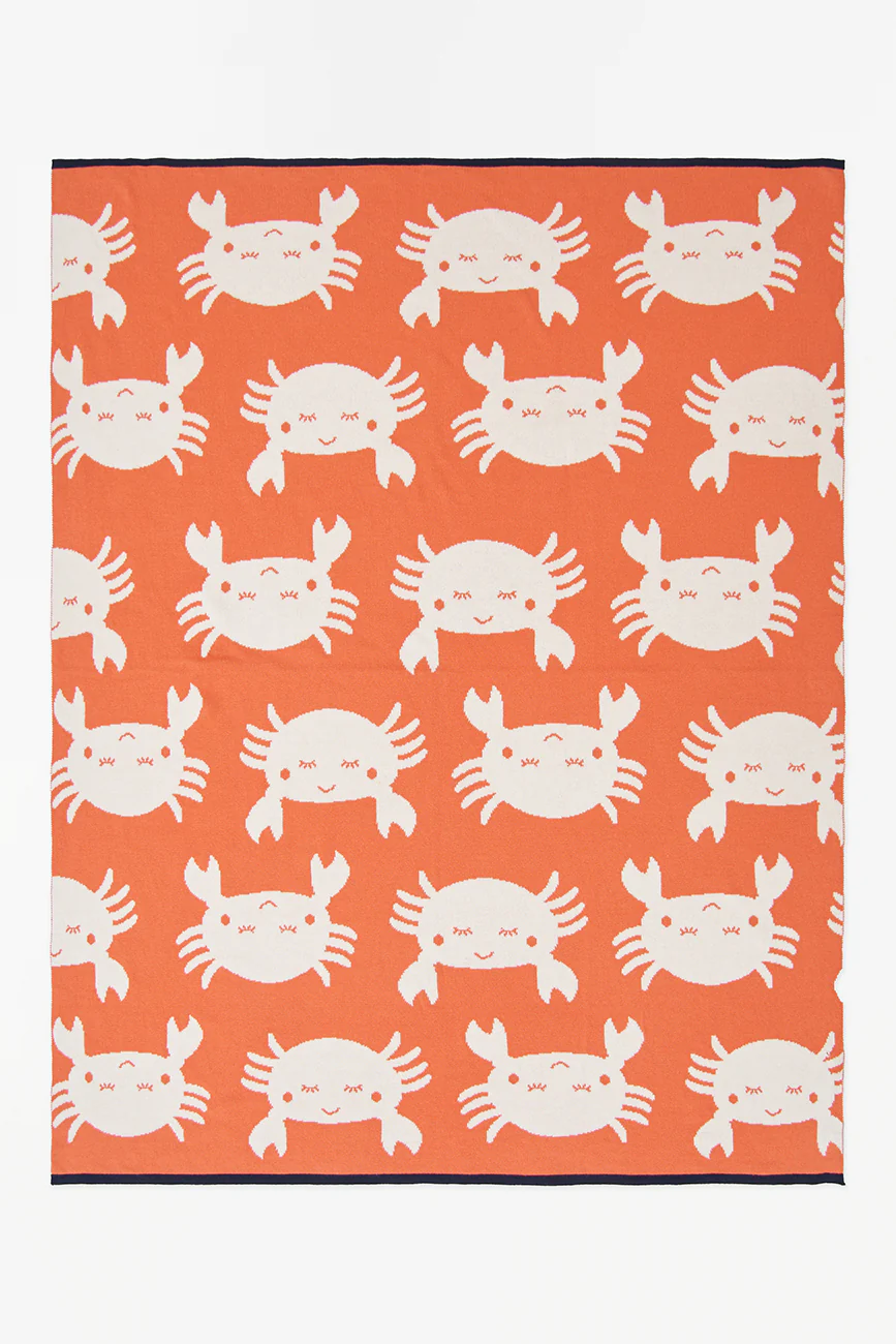 Batela Cotton Blanket - Crab