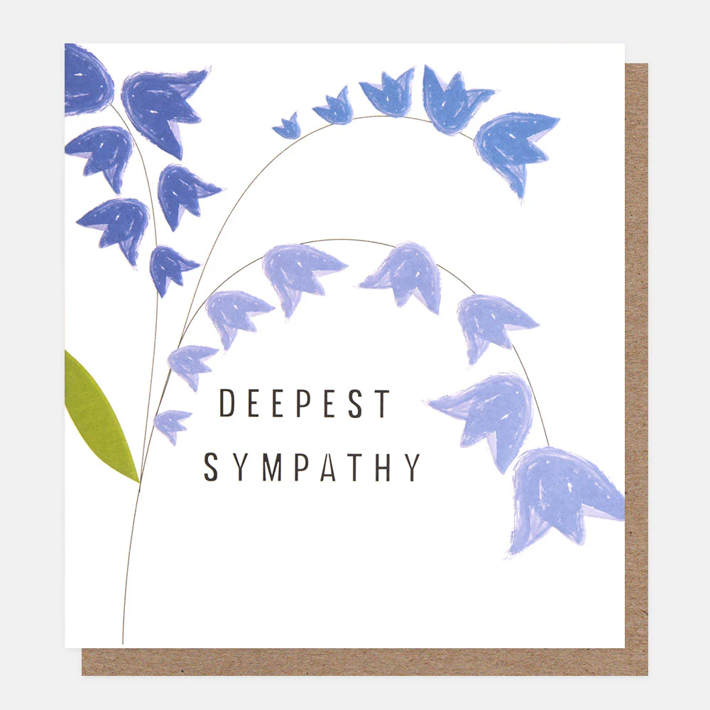 Caroline Gardner Bluebells Deepest Sympathy Card