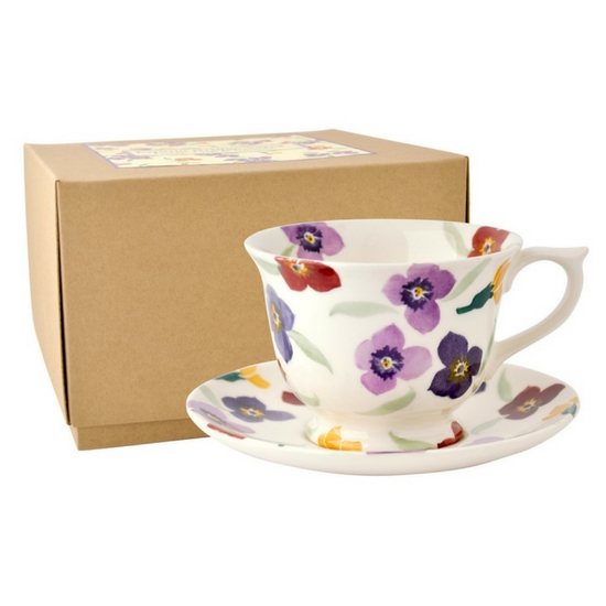 Emma Bridgewater Wallflower Large Tea Cup & Saucer Boxed