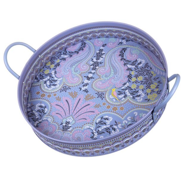 Sara Miller Filigree Large Handled Tray