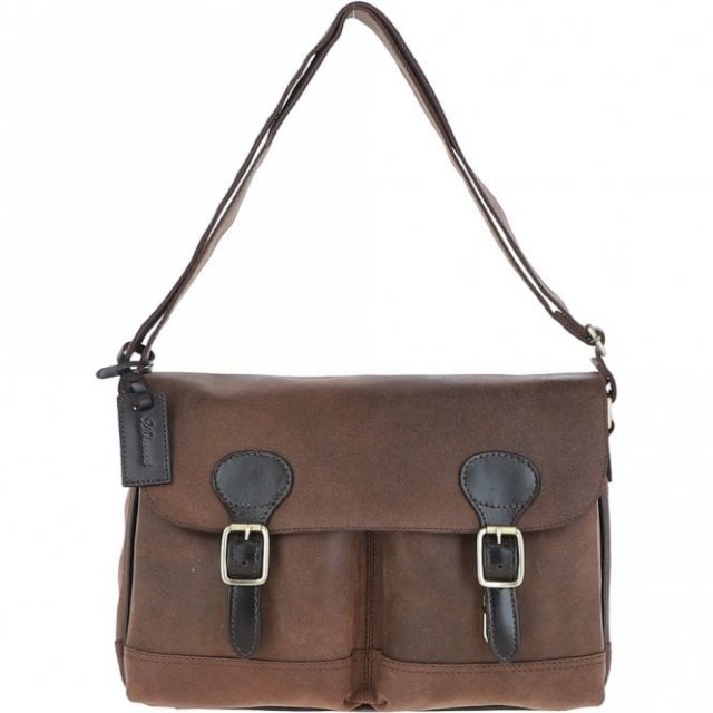 Ashwood Leather Messenger Bag Oily Brown Edward