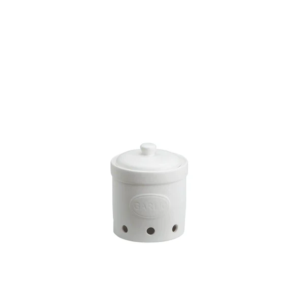 BIA Garlic Storage Jar - Matte White