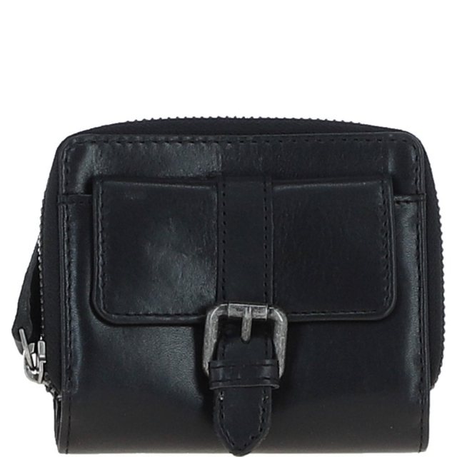 Ashwood Leather Multi Compartment Purse - Black P-60