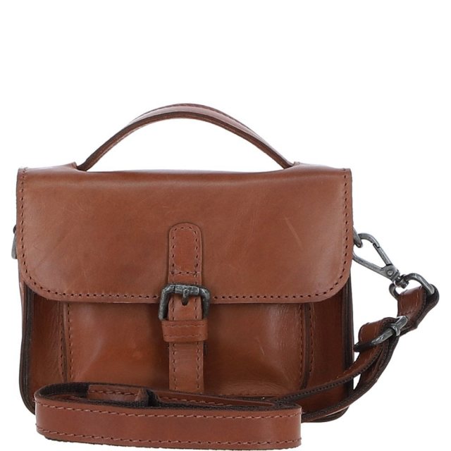 Ashwood Leather Mini Crossbody Satchel Bag - Tan P-61