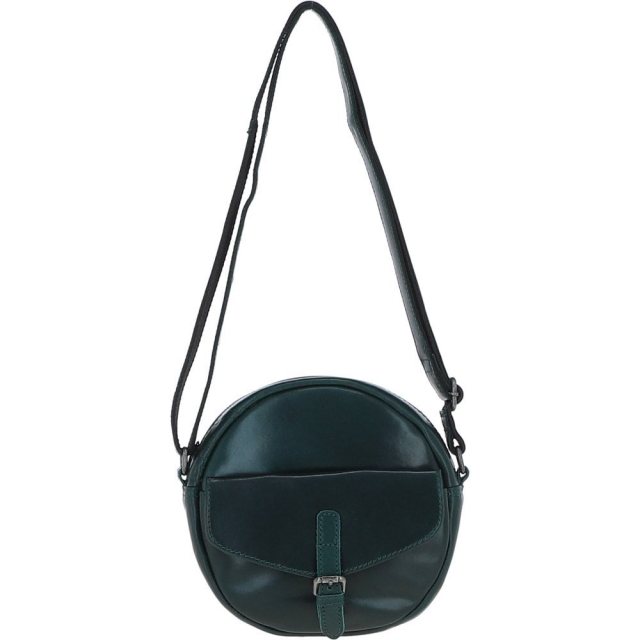 Ashwood Leather Round Crossbody Bag - Green P-66