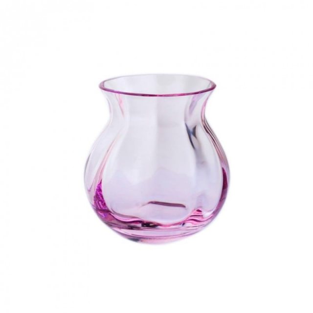 Dartington Crystal Artisan Collection Round Vase - Pink