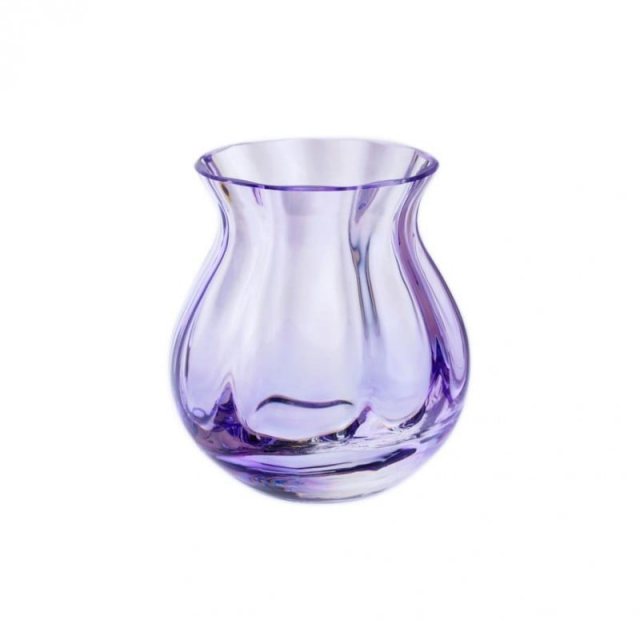 Dartington Crystal Artisan Collection Round Vase - Violet