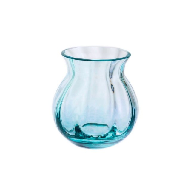 Dartington Crystal Artisan Collection Round Vase - Teal