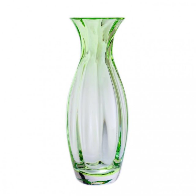 Dartington Crystal Artisan Collection Slim Vase - Moss Green