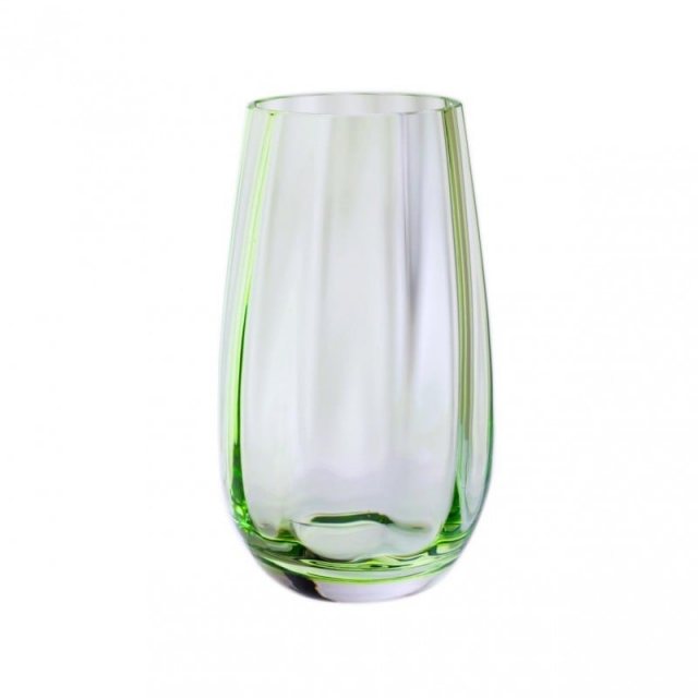 Dartington Crystal Artisan Collection Dewdrop Vase - Moss Green
