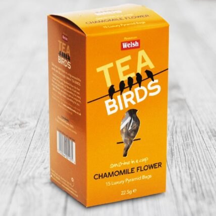 Welsh Brew Tea Birds Chamomile Flower - 15 Luxury Pyramid Teabags