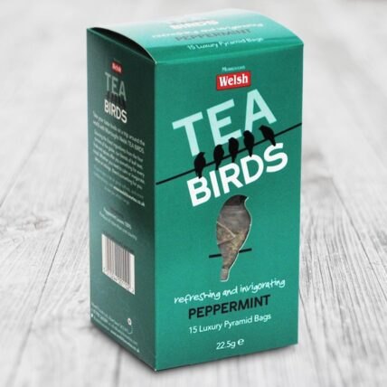 Welsh Brew Tea Birds Peppermint - 15 Luxury Pyramid Teabags