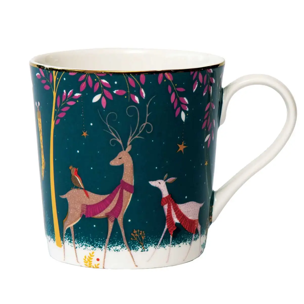 Sara Miller Woodland Tales Mug Deer & Robin