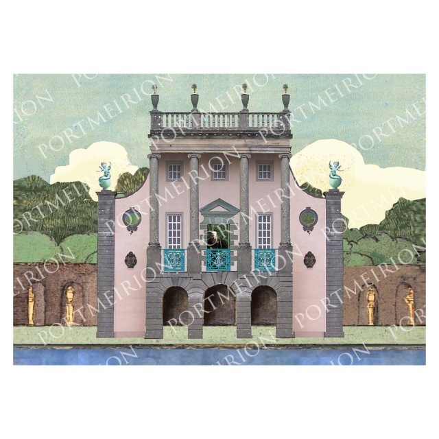 Clough Williams-Ellis Yr Orchestraf / The Gloriette 1964 Mounted Print A3