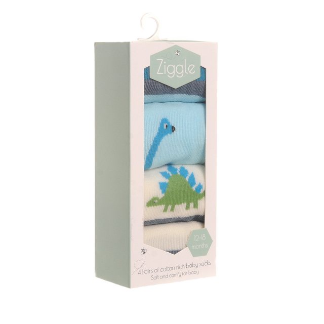 Ziggle Dinosaur Boxed Sock Set