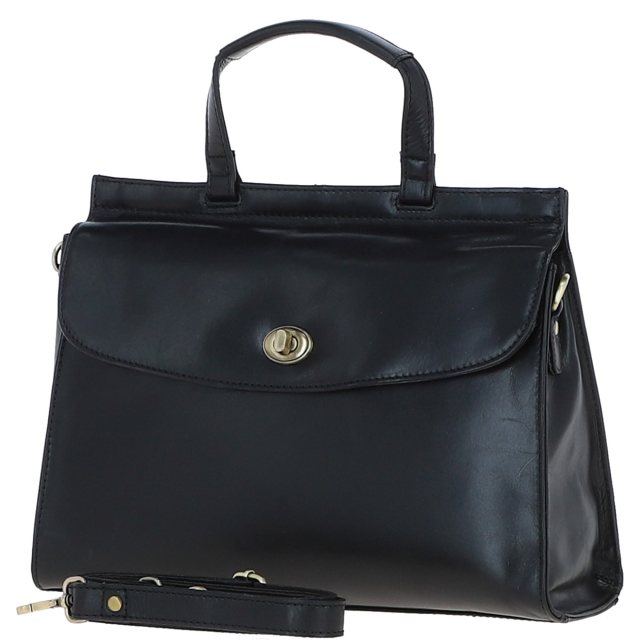 Ashwood Leather Large Grab Bag Black V84