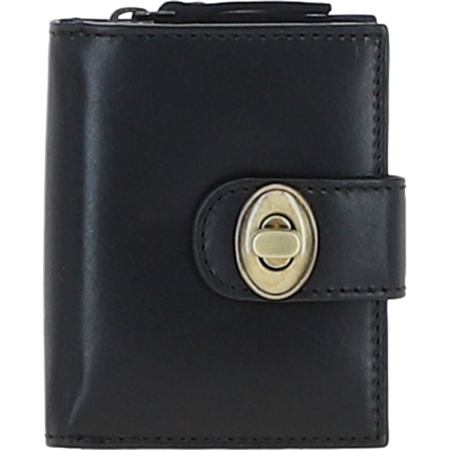 Ashwood Leather Lock Purse Black V90