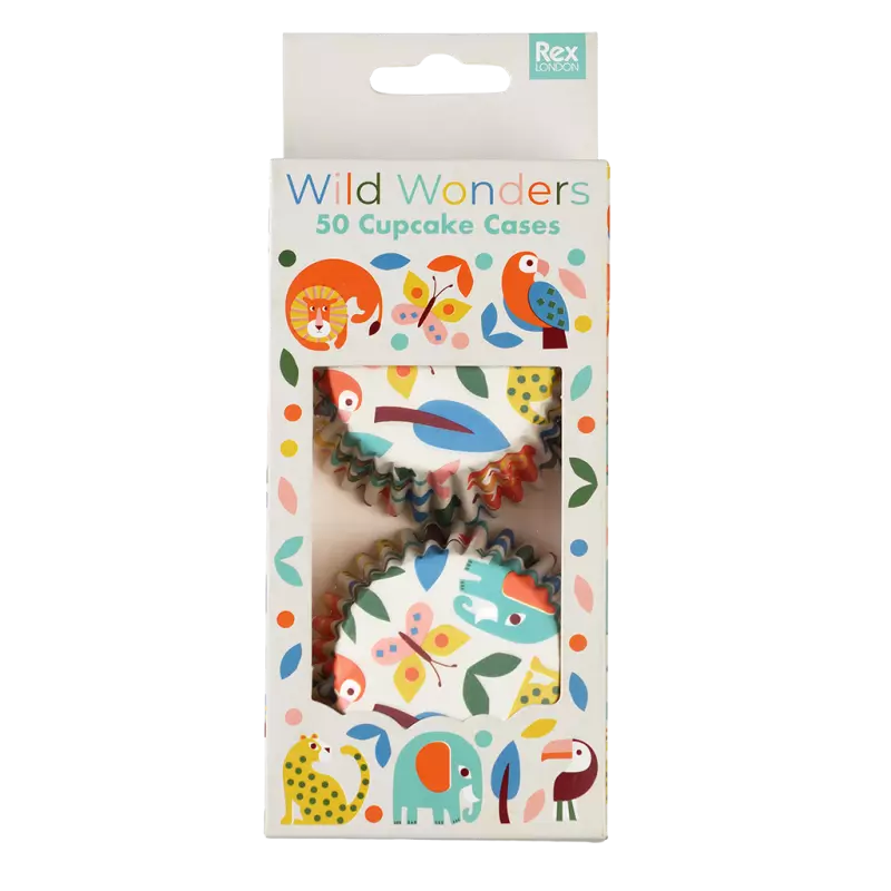 Rex London Cupcake Cases - Wild Wonders Pack of 50
