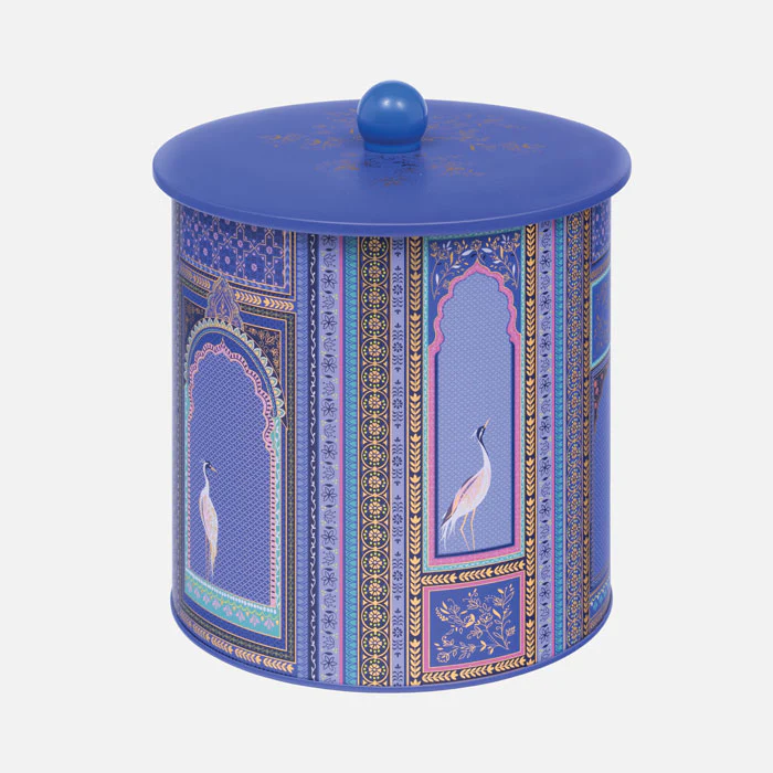 Sara Miller India Lattice Windows Biscuit Barrel