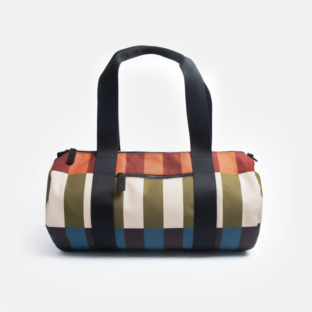 Caroline Gardner Retro Stripe Duffel Gym Bag
